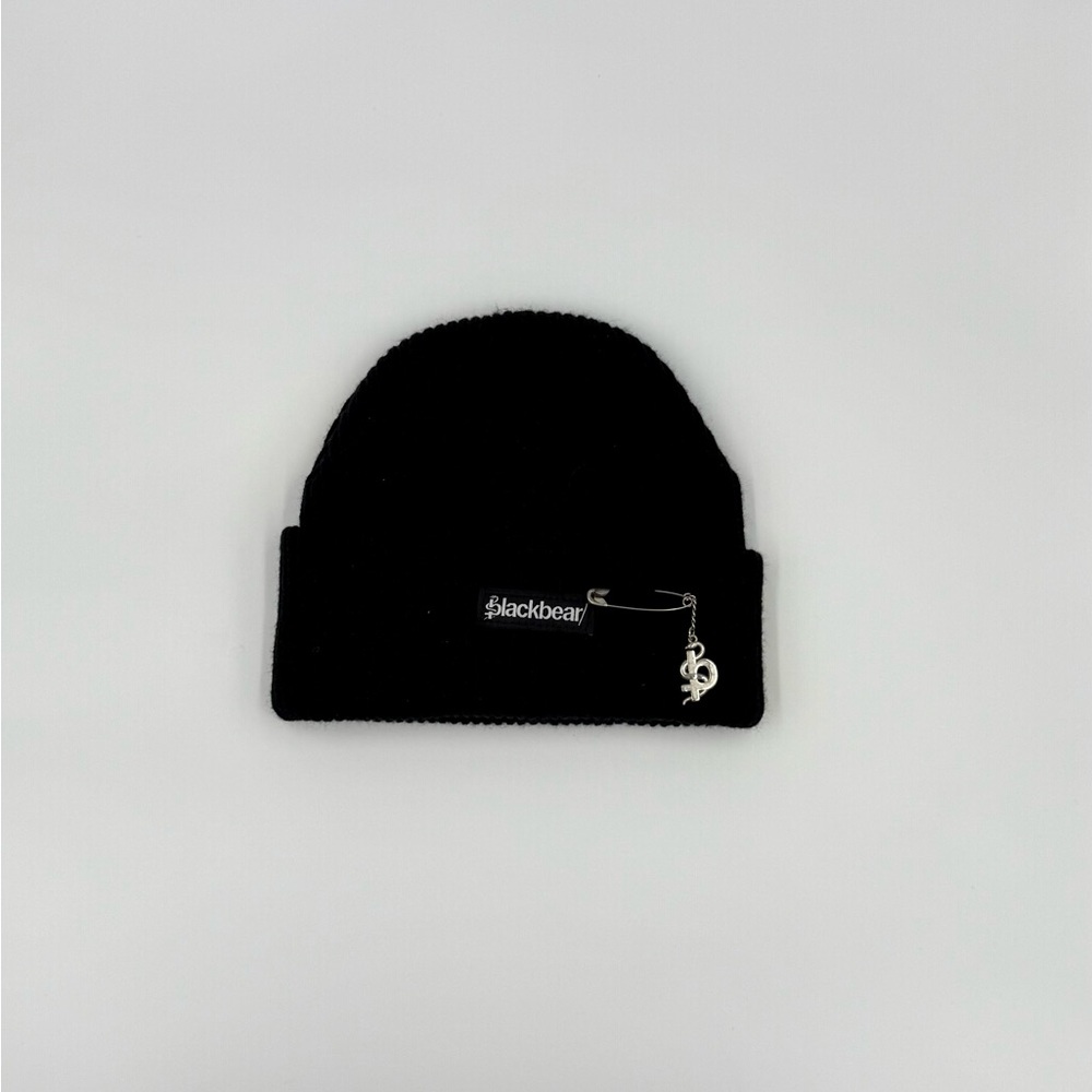 Blackbear Black Beanie with Charm